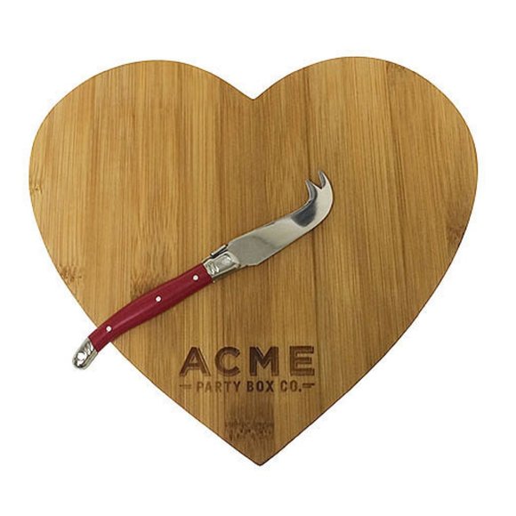 ACME Other - ACME Bamboo Heart Cutting Board & Cheese Knife